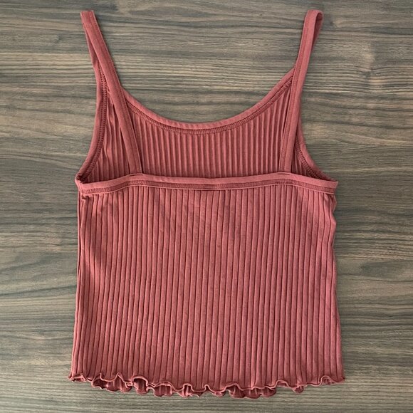 Old Navy Soft Stretch Ribbed Casual Summer Tank Tops Lettuce Hem Women's Size L - Picture 6 of 10